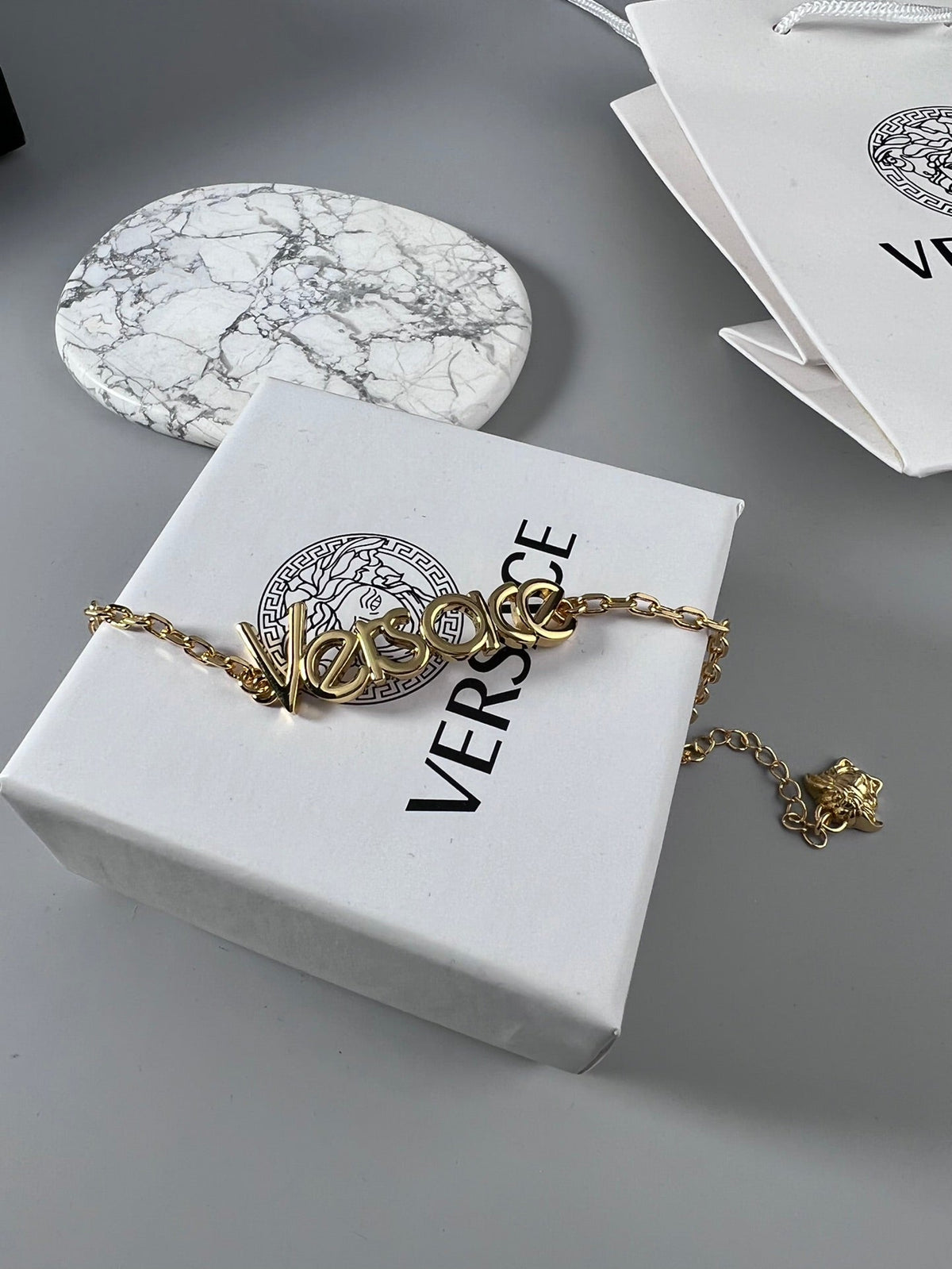 Martin Graham bracelet in polished metal-tone – styled product view