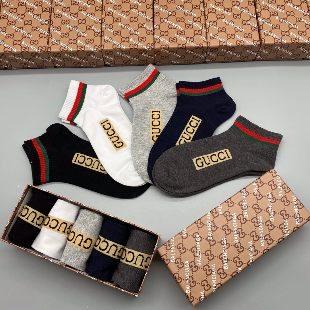 Gucci 83/17 Nylon-Spandex Breathable Socks – 5-Pair Pack