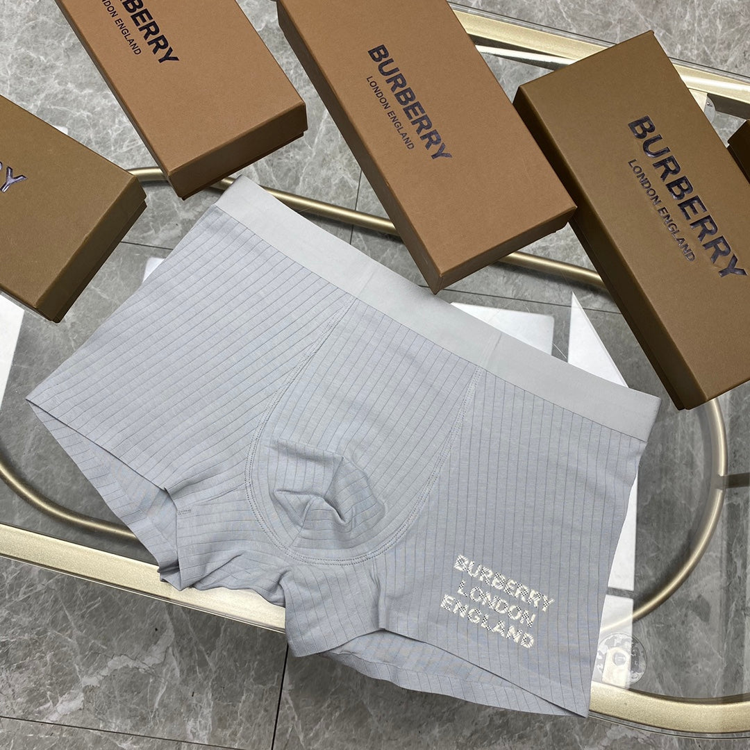 Burberry Cotton Contrast Lettering Men's Boxer Briefs - 3-Piece Box