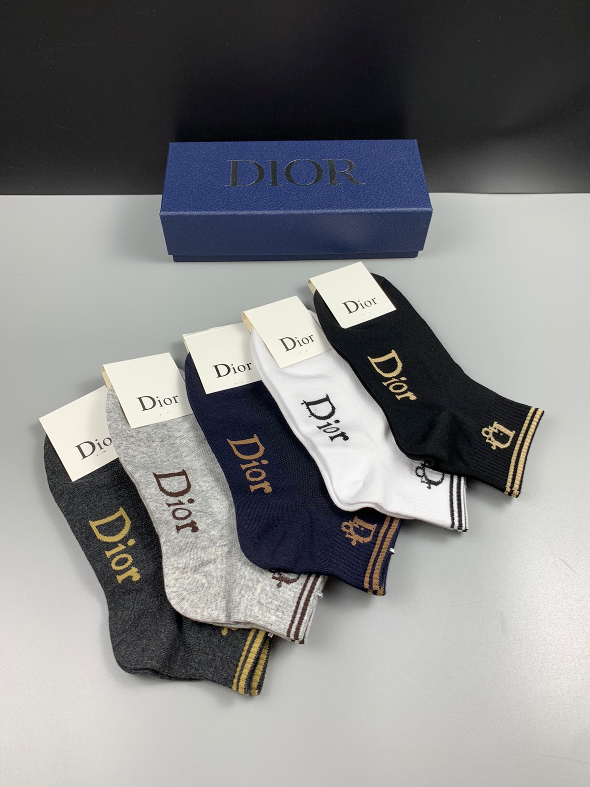 Dior Cotton Breathable Socks – 5-Pair Pack