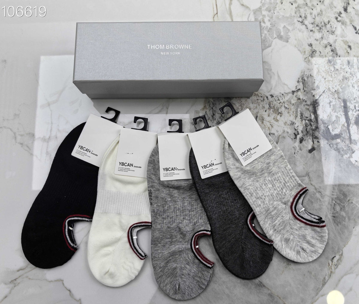 TB Cotton Stay-Put Heel Low-Cut Socks
