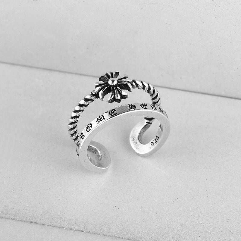 Martin Graham ring in polished metal-tone – close-up detail