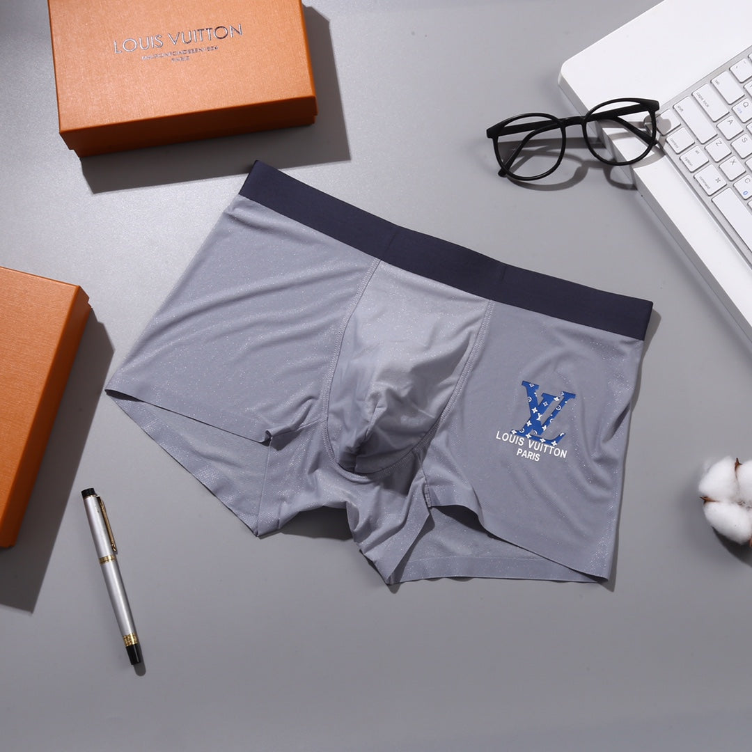 Louis Vuitton 83% Nylon & 17% Spandex Seamless-Cut Men's Boxer Briefs - 3-Piece Box