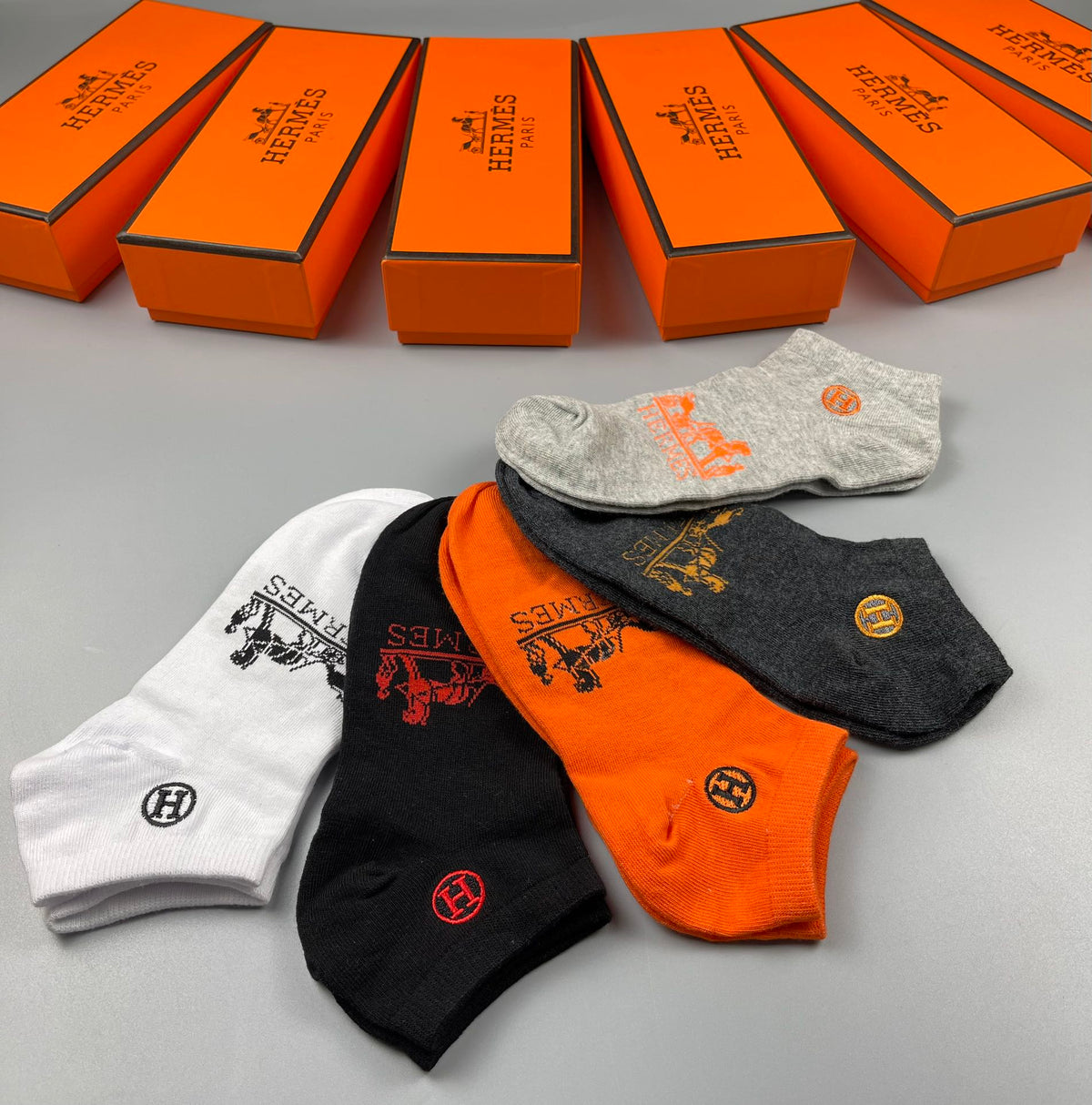 Hermes Cotton Socks - 5-Pair Set