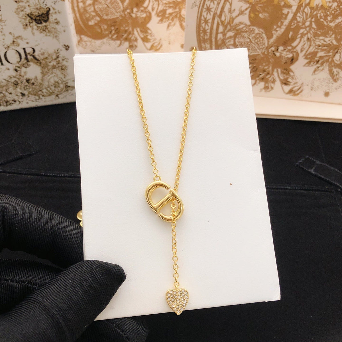 Martin Graham pendant necklace in polished metal-tone