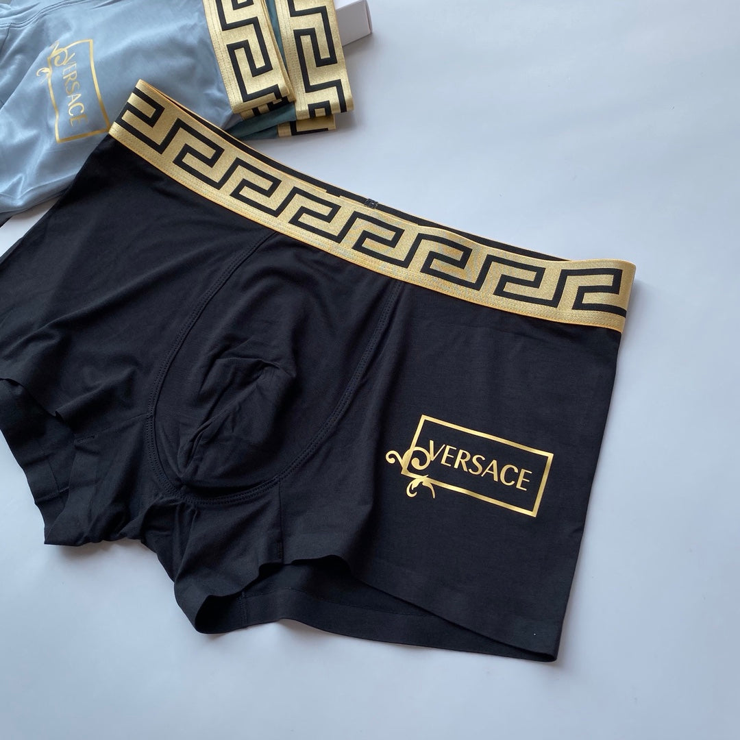 Versace 91/9 Modal-Spandex Men's Boxer Briefs - 3-Piece Box - Sizes L-XXXL