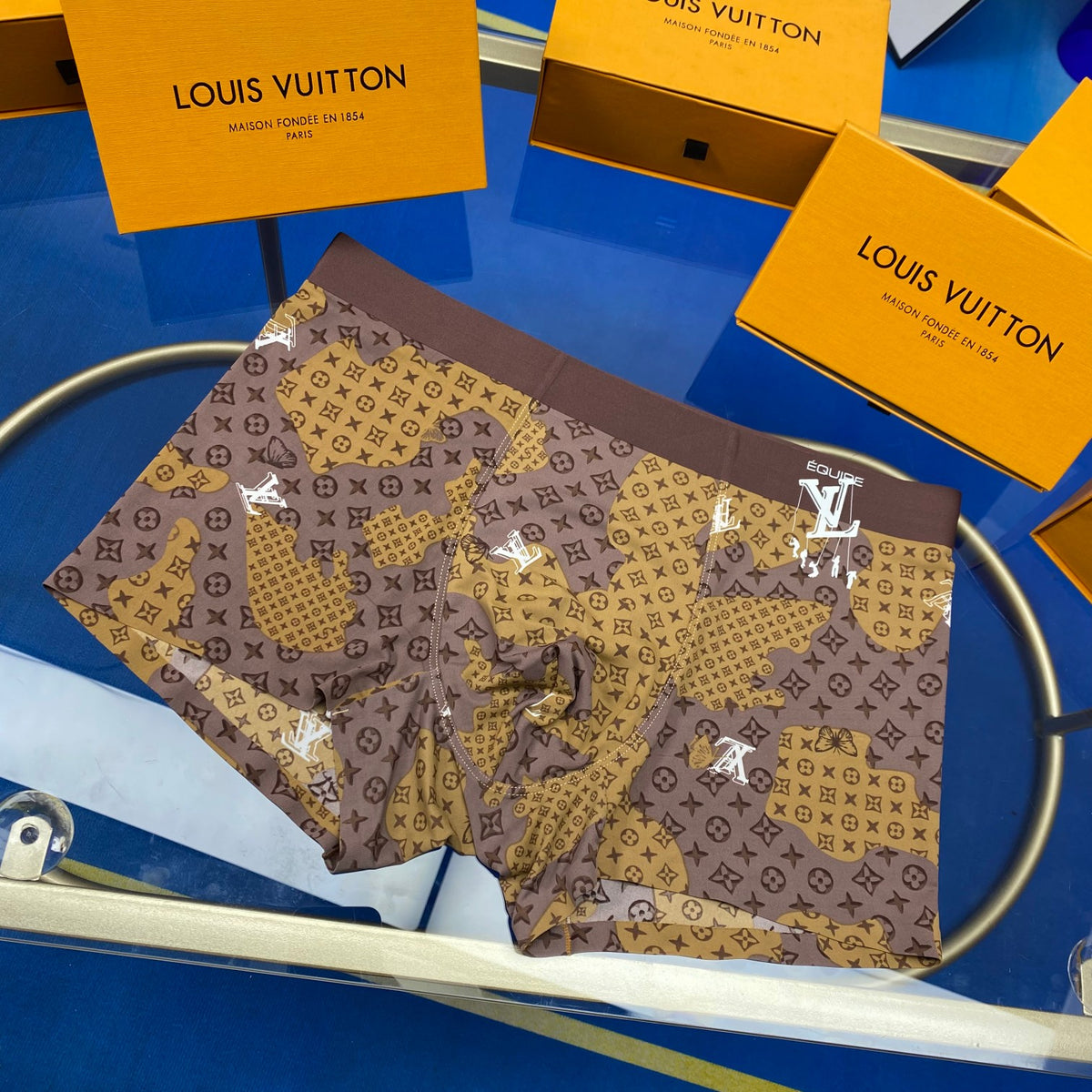 Louis Vuitton All-Over Animal And Monogram-Style Prints Men's Boxer Briefs - 3-Piece Box