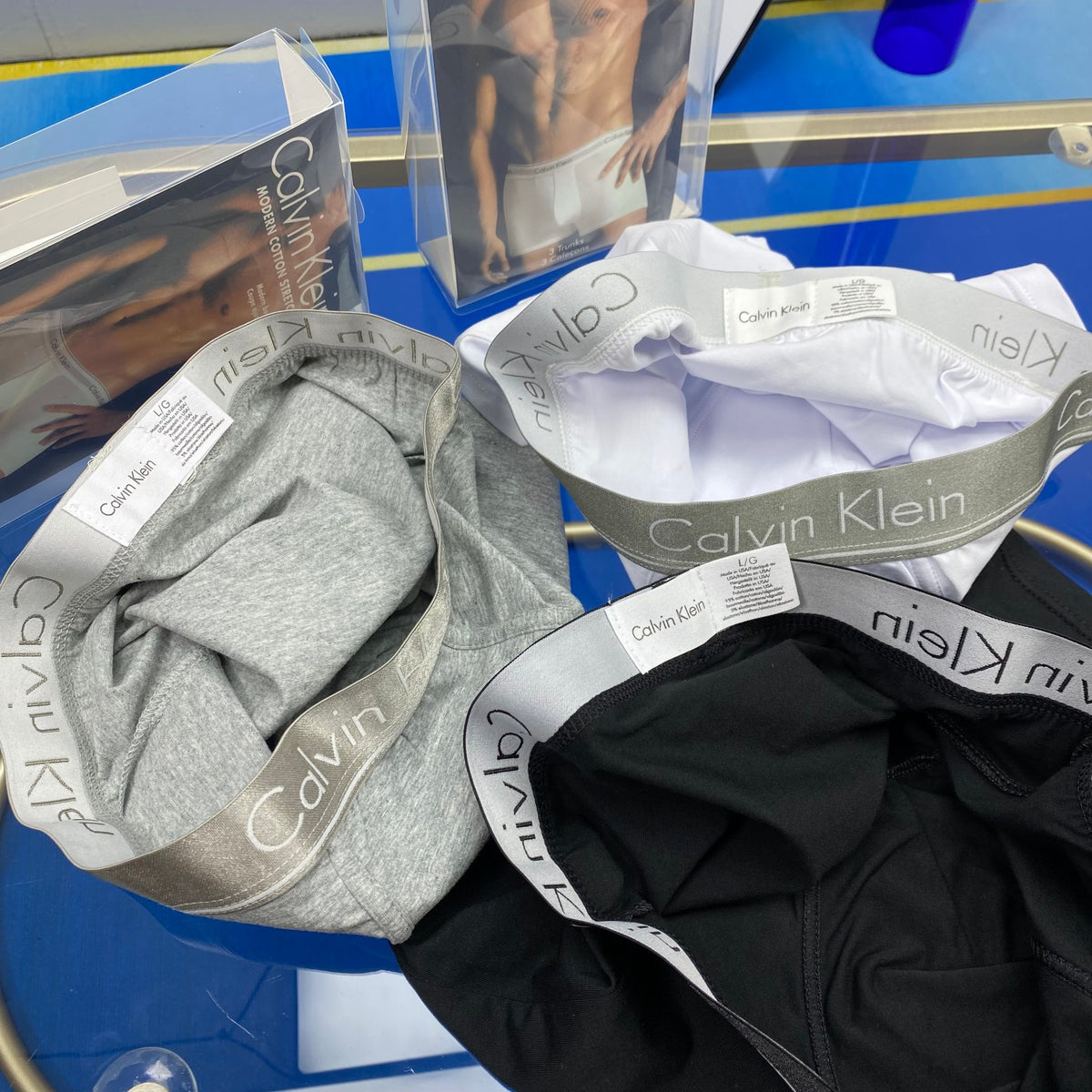 Calvin Klein Tonal Waistband Men's Boxer Briefs - 3-Piece Box