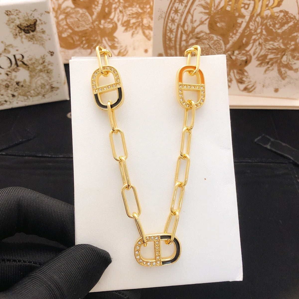 Martin Graham pendant necklace in polished metal-tone