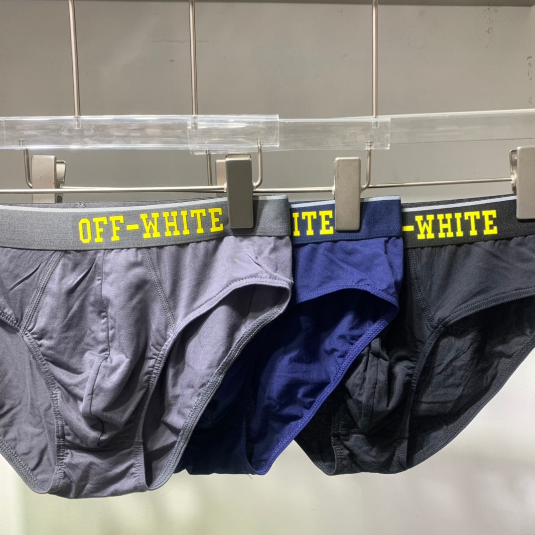 Off-White Odell Bright Contrast Wordmarks Men's Briefs - 3-Piece Box
