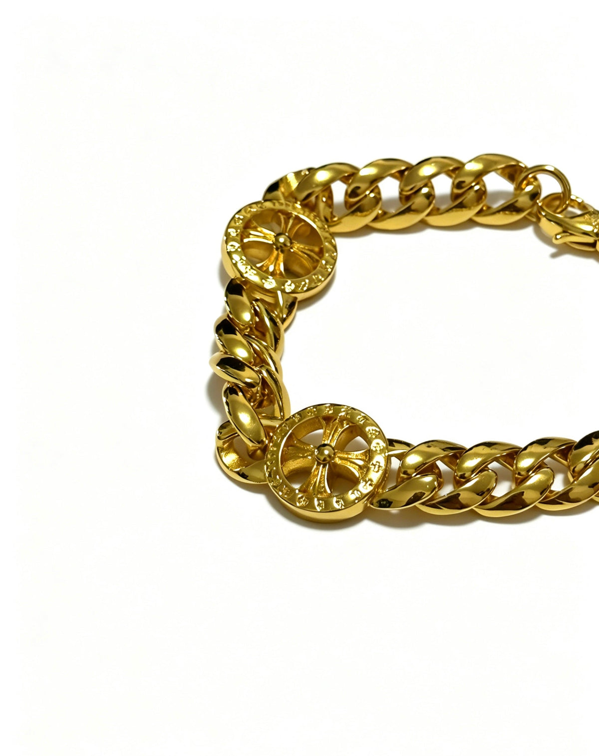 Martin Graham bracelet in polished metal-tone – close-up detail