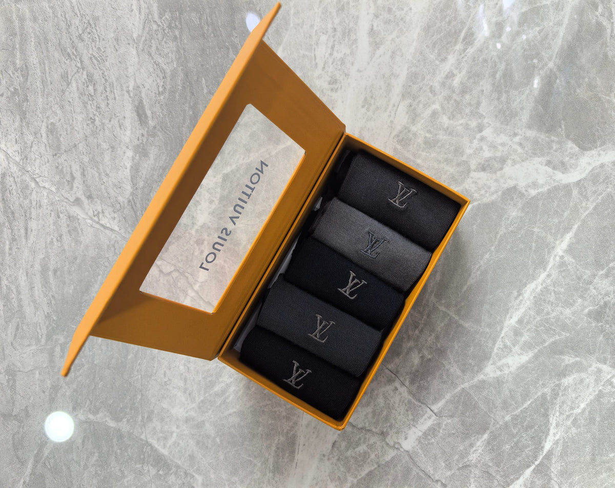 Louis Vuitton Business Crew Socks - 5-Pair Box
