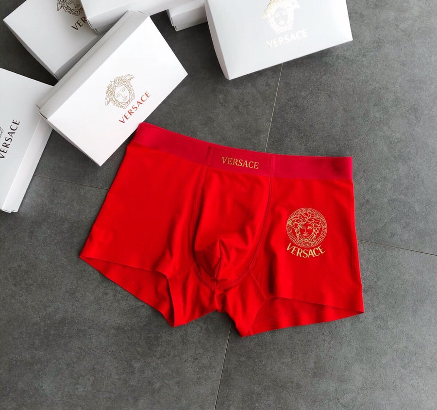 Versace Gold-Tone Medallion And Wordmark Men's Boxer Briefs - 3-Piece Box