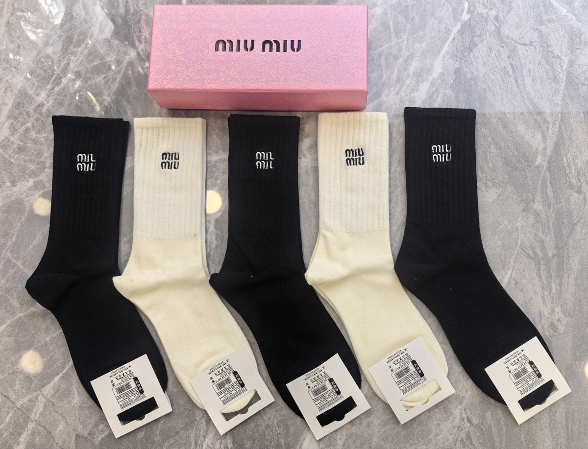 Miu Miu Cotton Socks - 5-Pair Set