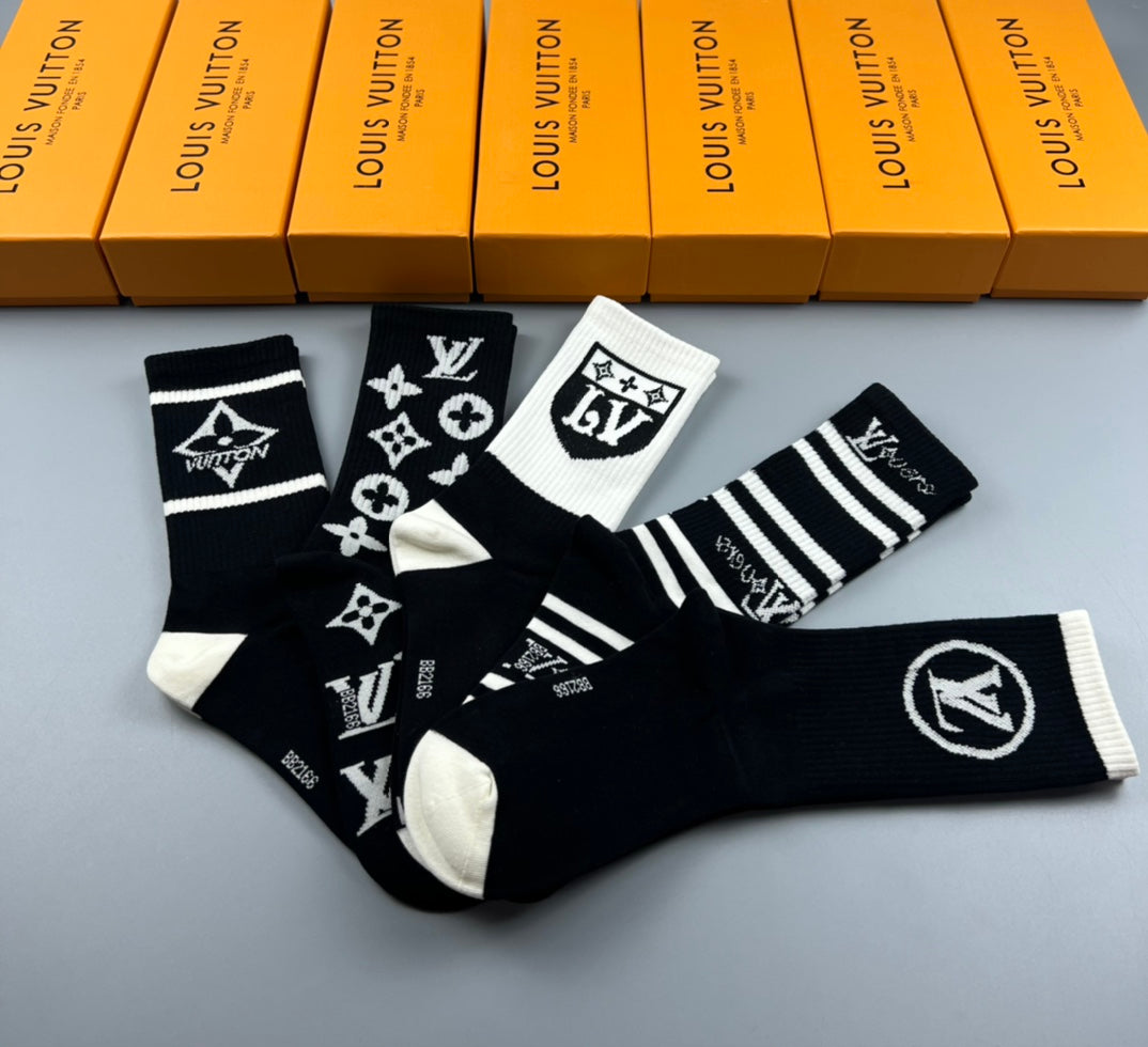 Louis Vuitton Graphic Ankle Socks - 5-Pair Box