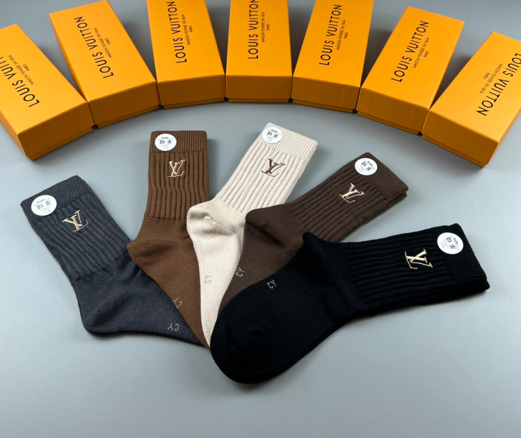 Louis Vuitton Monogram Ankle Socks - 5-Pair Box