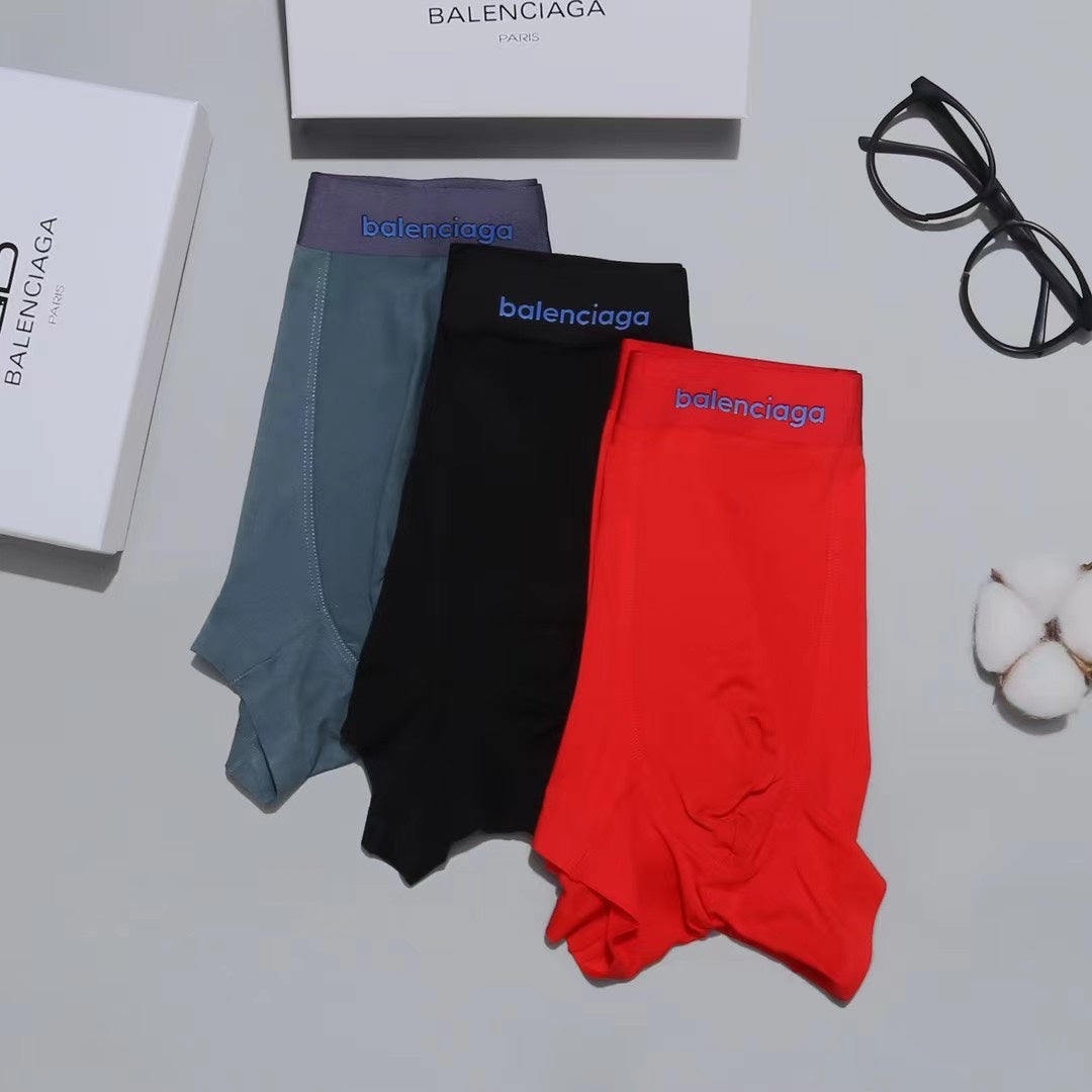 Balenciaga Contrast Wordmarks Men's Boxer Briefs - 3-Piece Box