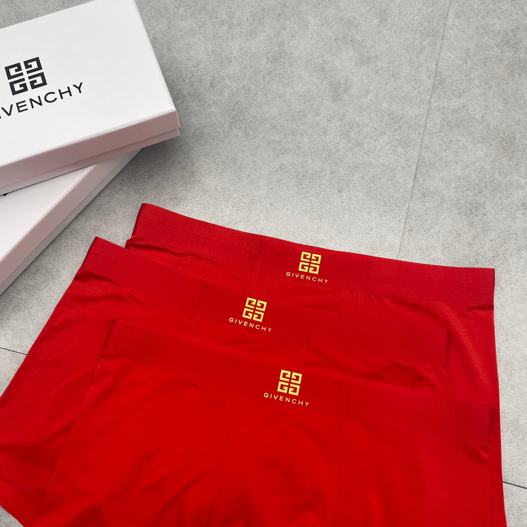 Givenchy Gold Emblem Men's Boxer Briefs - 3-Piece Box