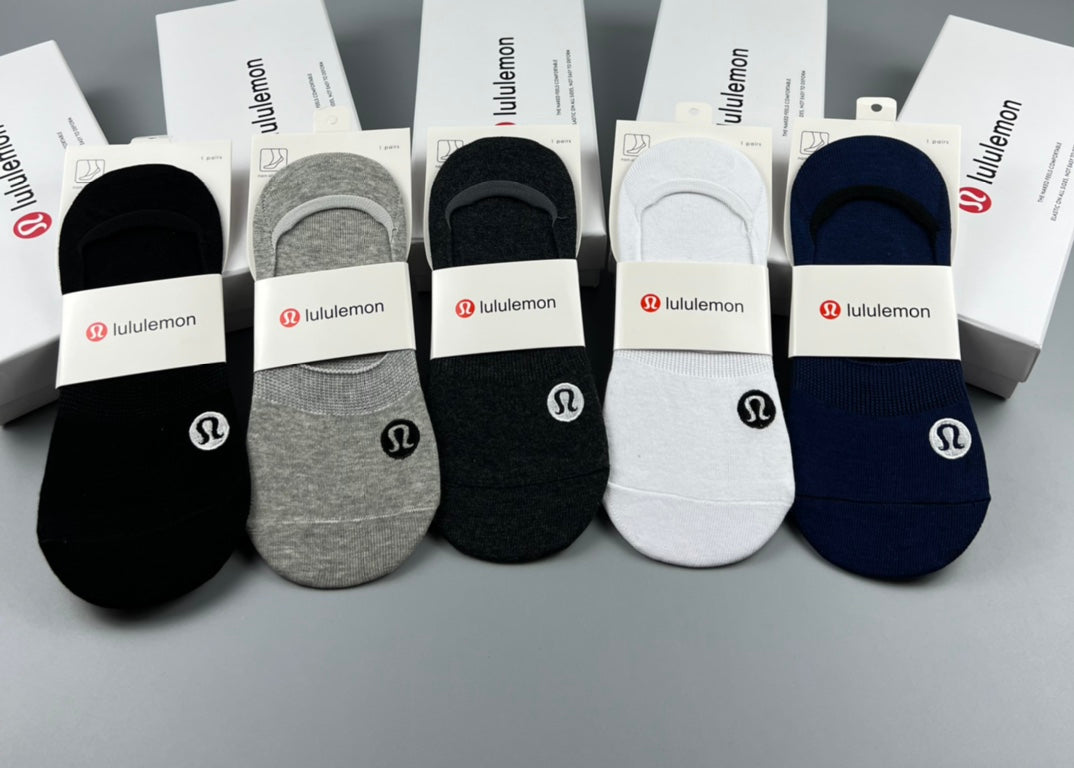 Lululemon Cotton No-Show Socks - 5-Pair Set