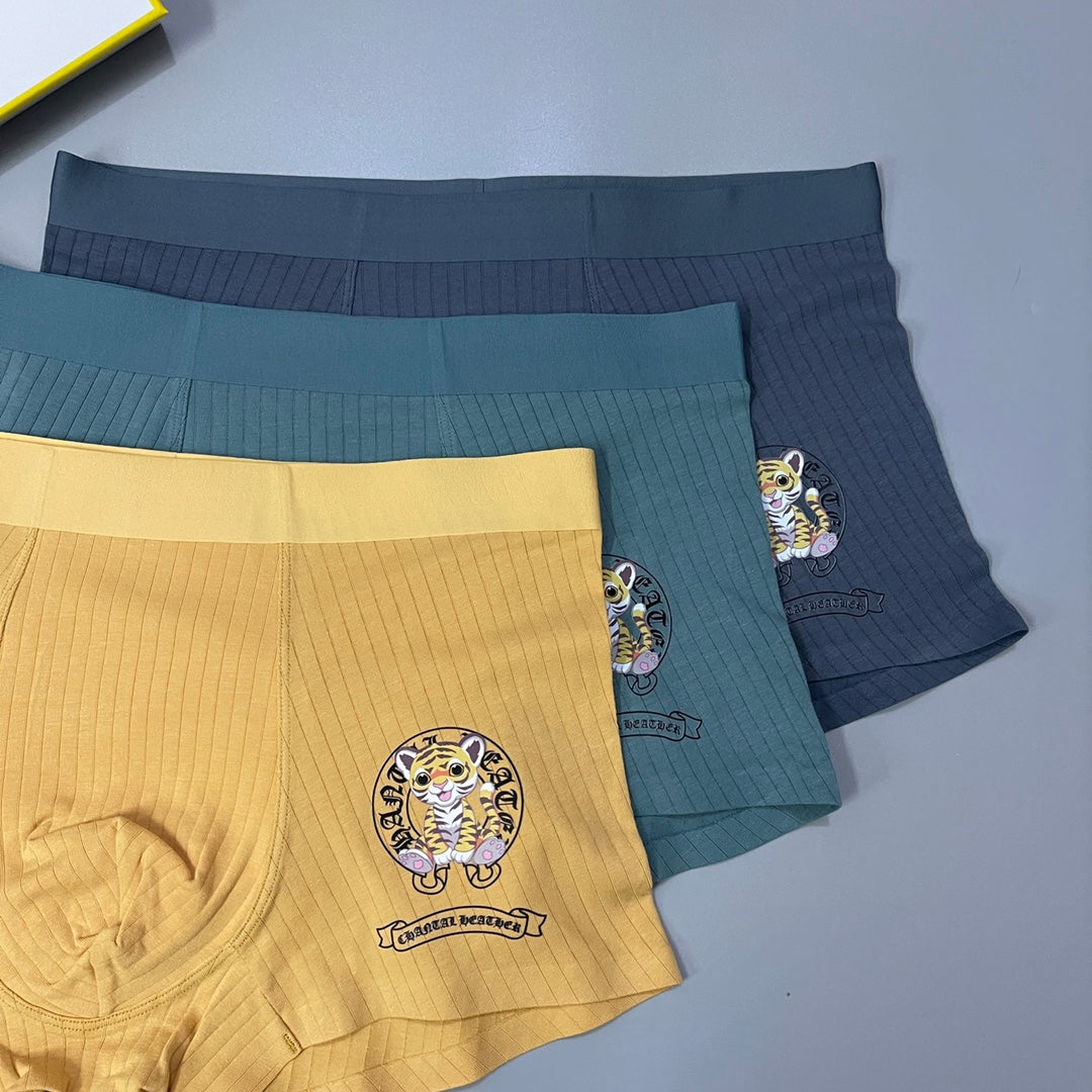 Chrome Hearts Cross And Medallion Graphics Men's Boxer Briefs - 3-Piece Box
