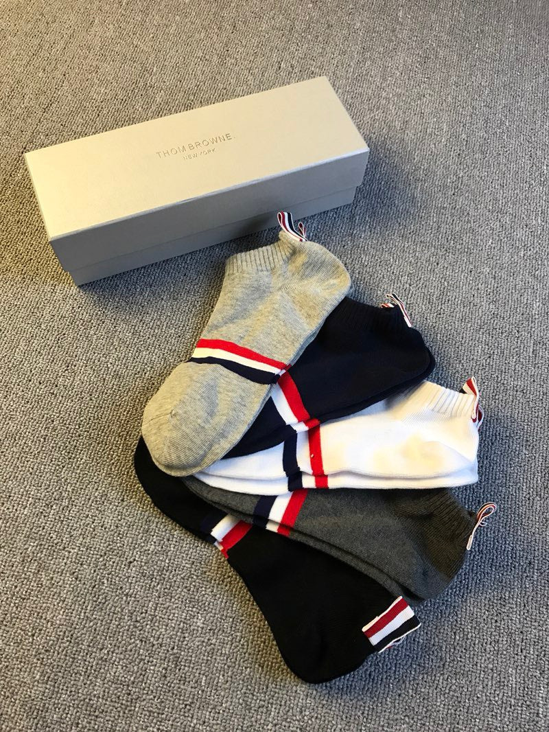 Thom Browne Cotton Crew Socks - 5-Pair Set