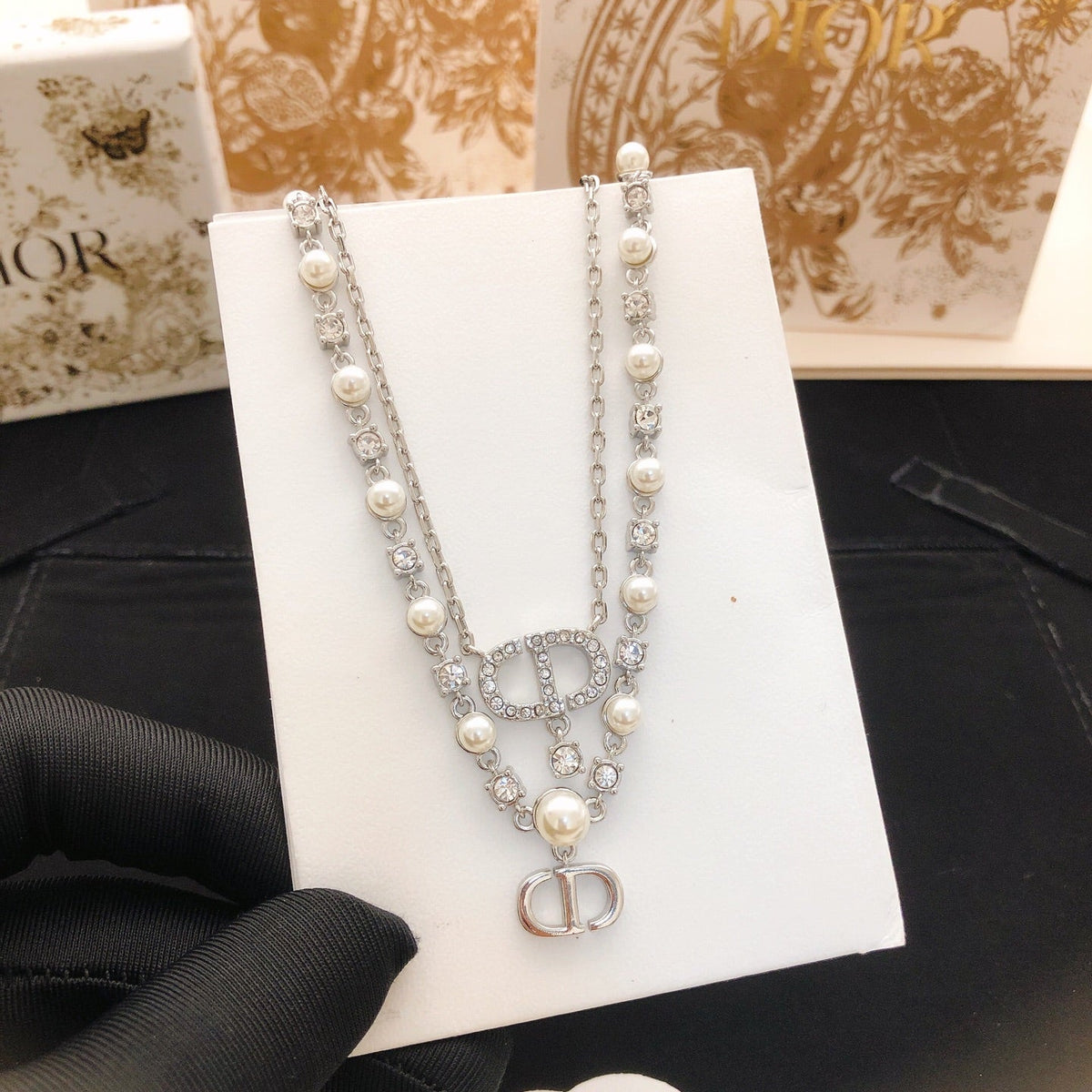 Martin Graham pendant necklace in polished metal-tone