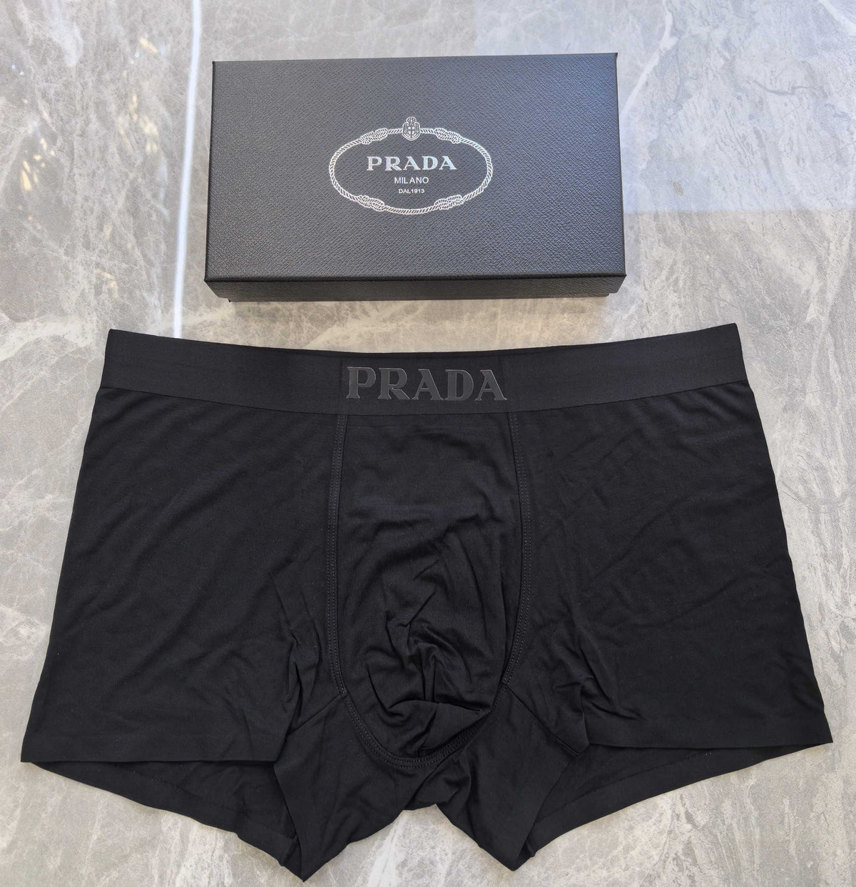 Prada Black & Grey Men's Boxer Briefs - 3-Piece Box