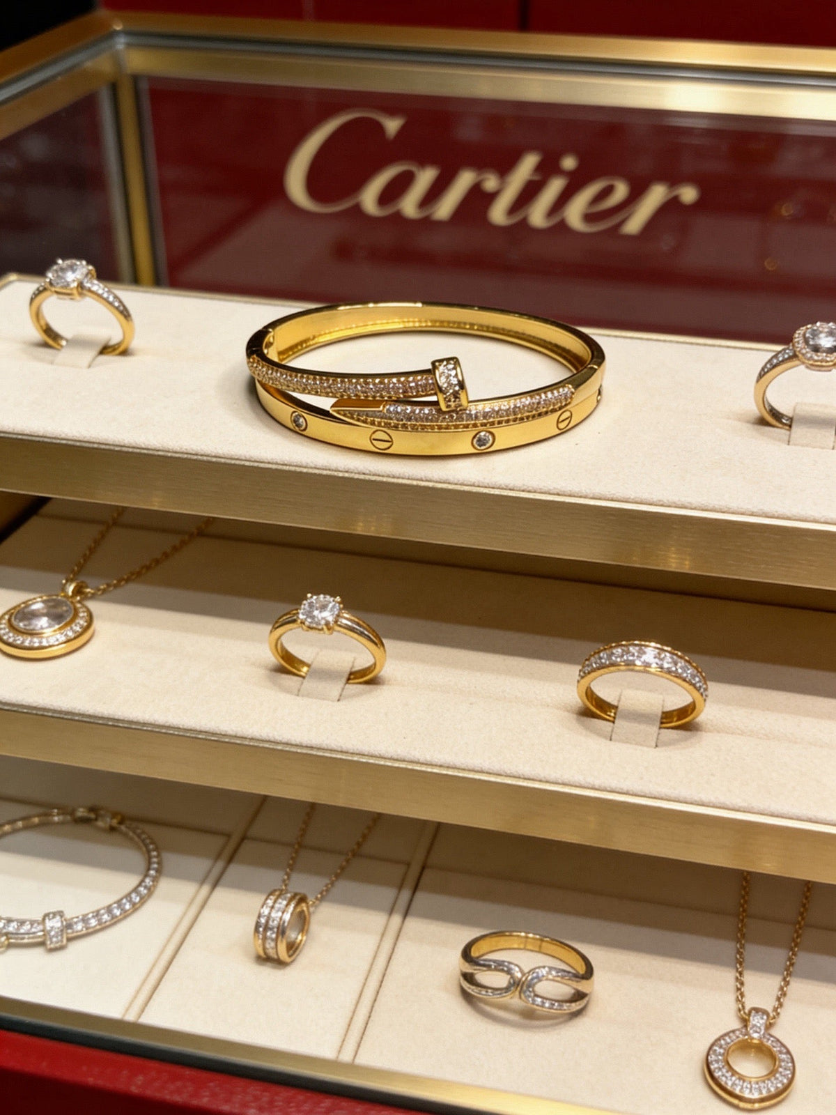 Martin Graham bracelet in polished metal-tone