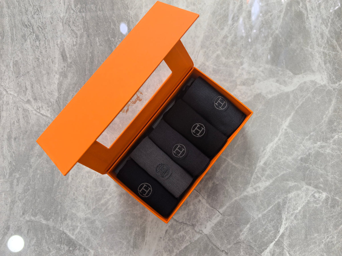 Hermes Business Crew Socks - 5-Pair Box