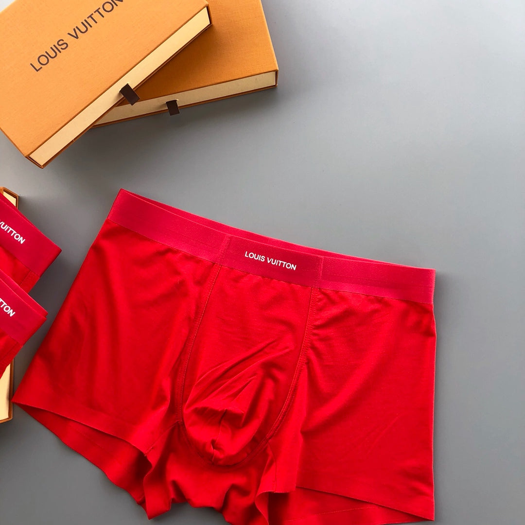 Louis Vuitton Tonal Wordmark Waistbands Men's Boxer Briefs - 3-Piece Box