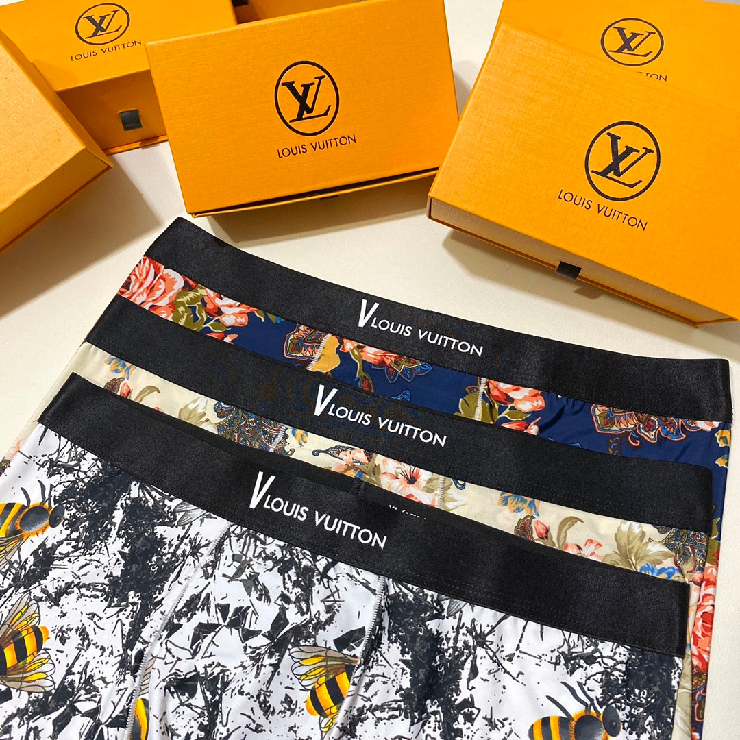 Louis Vuitton Ice-Silk Men's Boxer Briefs - 3-Piece Box - Sizes L-XXXL