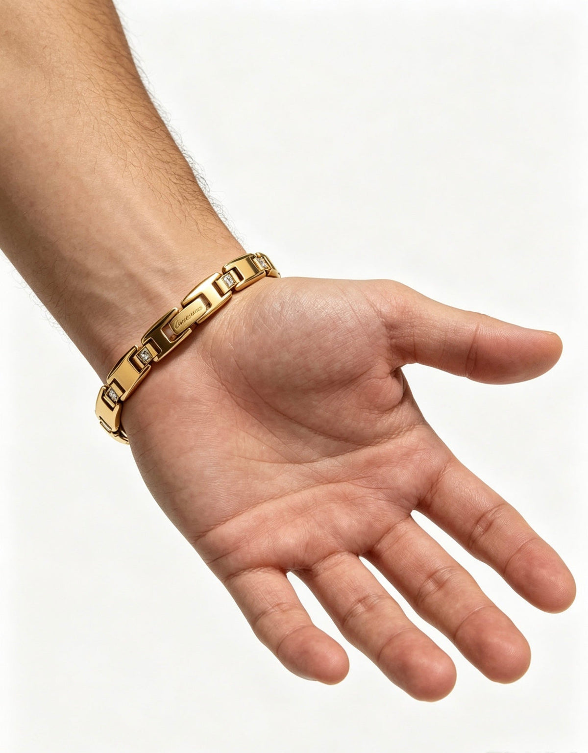 Martin Graham bracelet in polished metal-tone