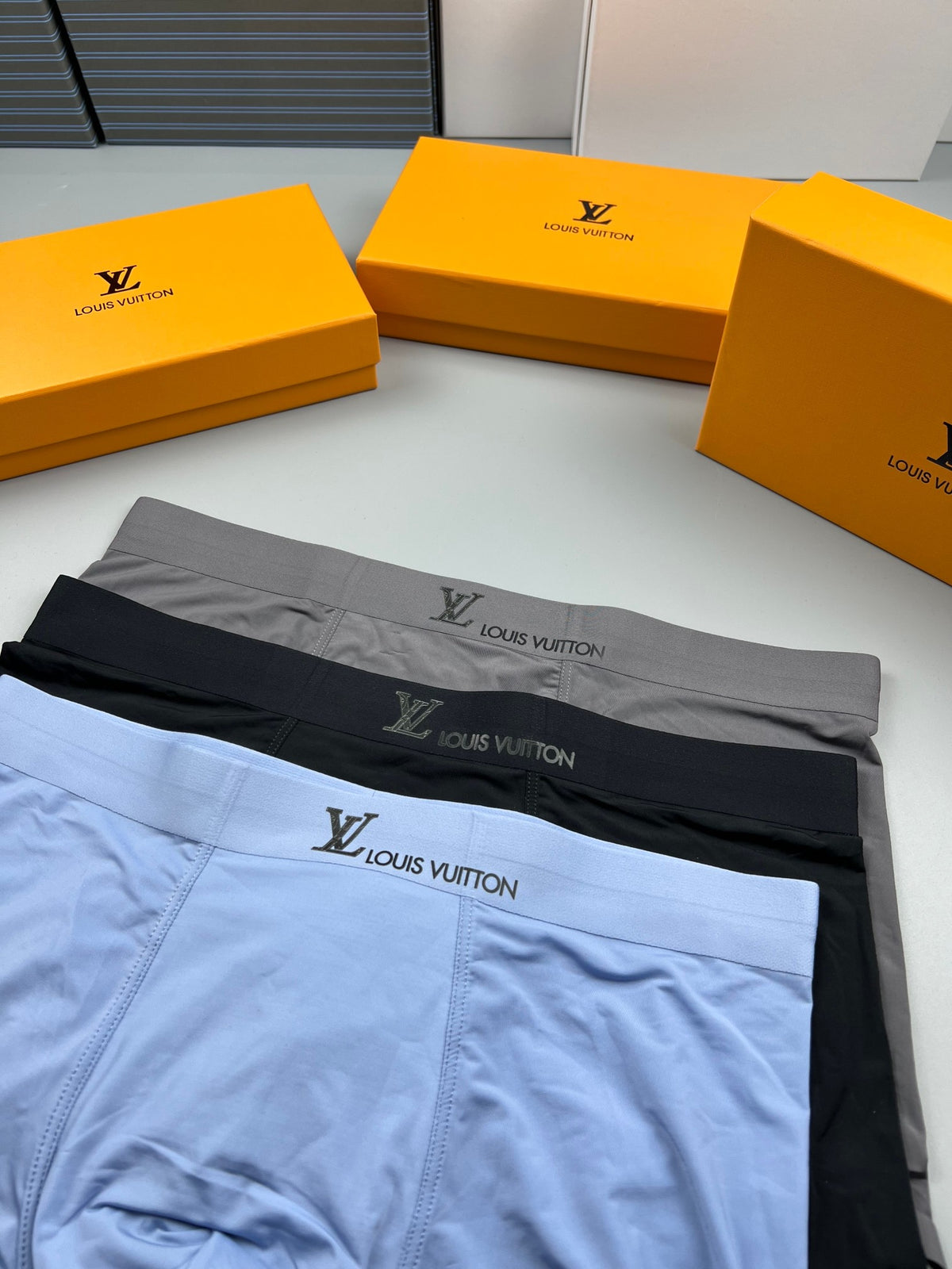 Louis Vuitton Clean Tonal Waistbands Men's Boxer Briefs - 3-Piece Box