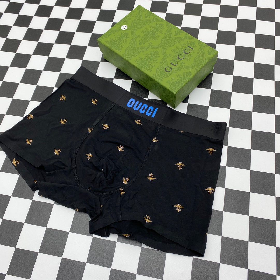 Gucci Bee Motifs Men's Boxer Briefs - 3-Piece Box