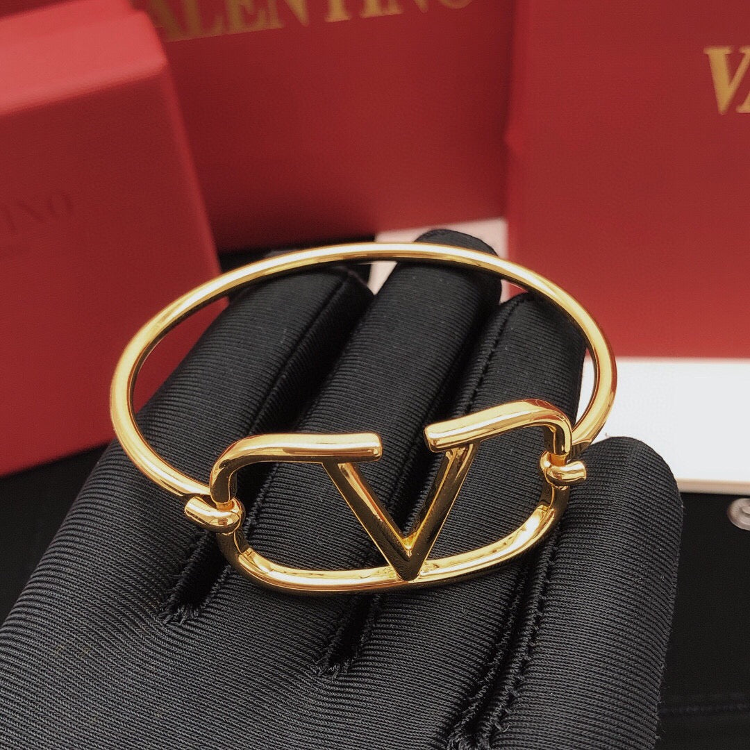 Martin Graham cuff bracelet in polished metal-tone