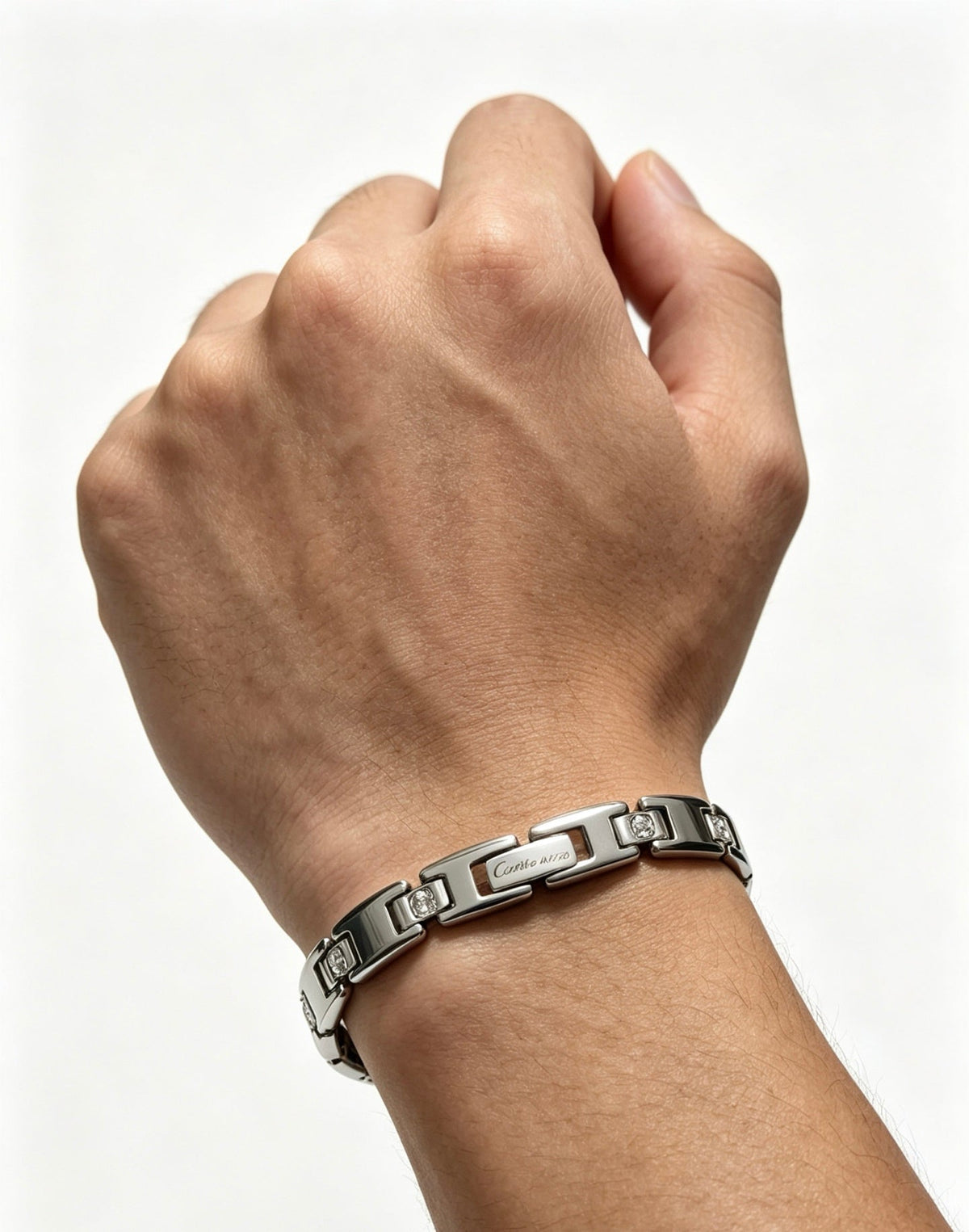 Martin Graham bracelet in polished metal-tone