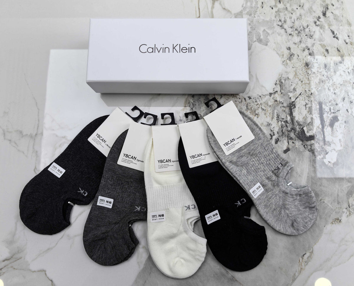 Calvin Klein Cotton Stay-Put Heel Low-Cut Socks