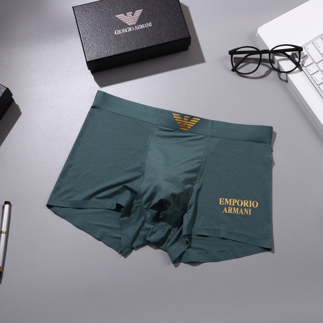 Emporio Armani 84/16 Nylon-Spandex Men's Boxer Briefs - 3-Piece Box - Sizes L-XXXL