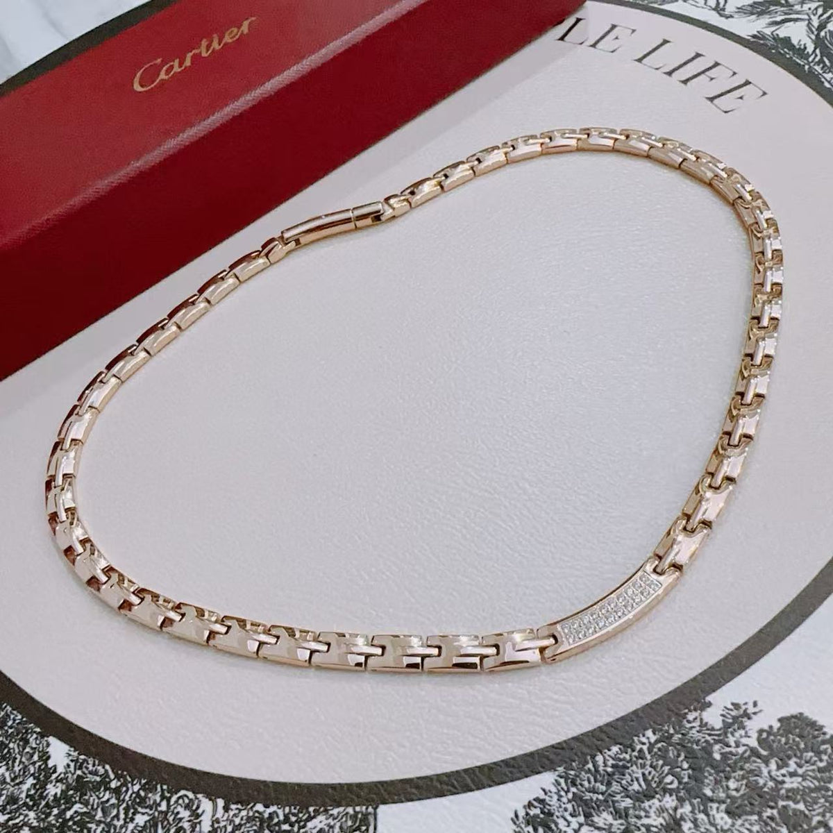 Martin Graham pendant necklace in polished metal-tone