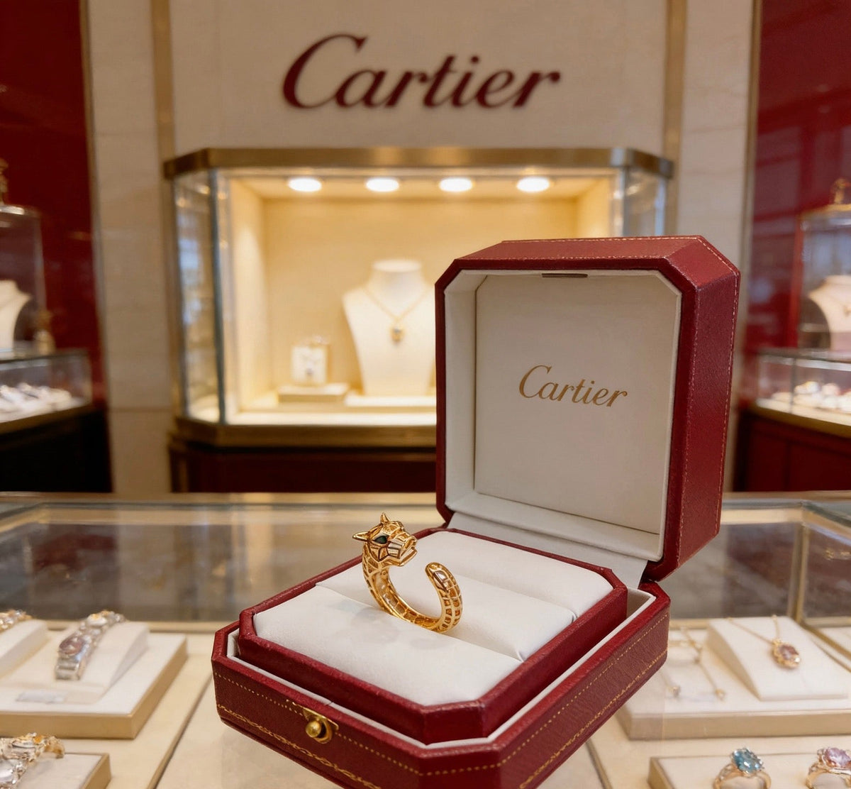 Martin Graham ring in polished metal-tone
