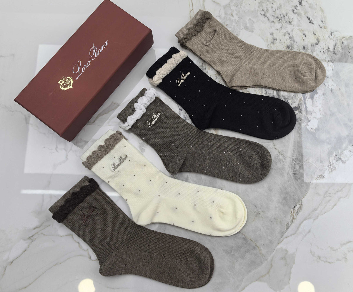 LP Combed Cotton Crew Socks - 5-Pair Set