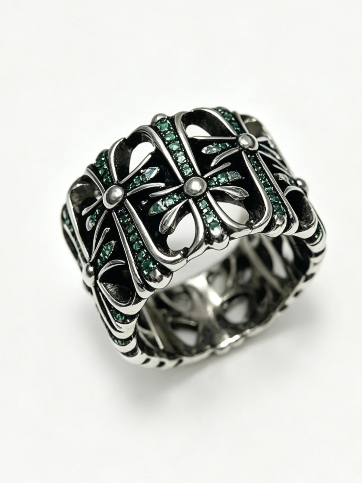 Martin Graham ring in polished metal-tone – close-up detail