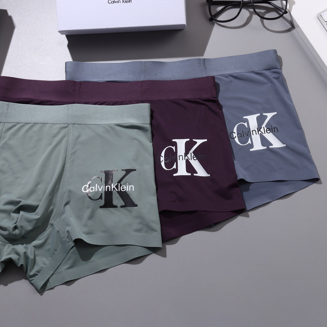 Calvin Klein Logo Men's Boxer Briefs - 3-Piece Box