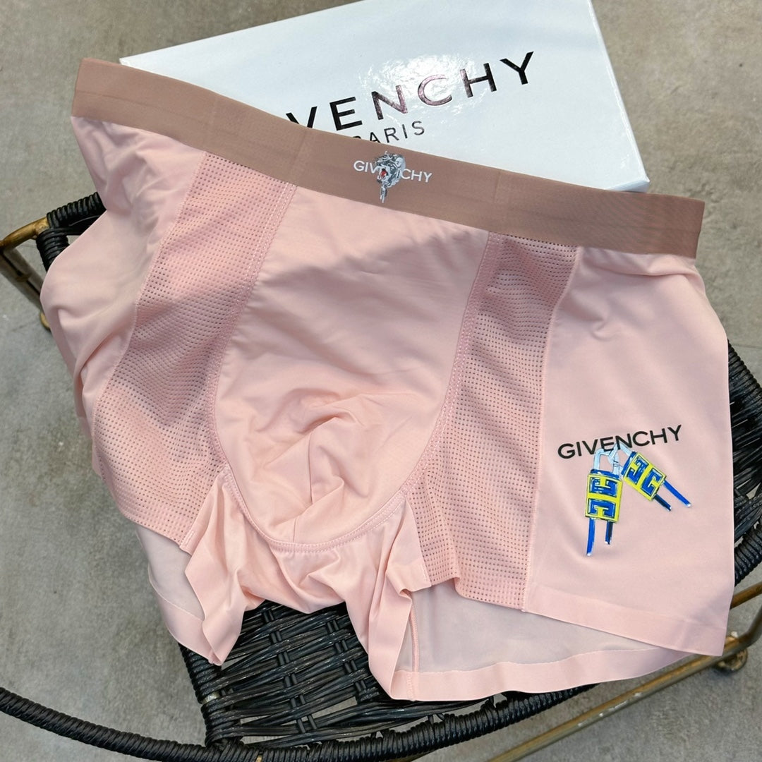 Givenchy Contrast Waistbands And Understated Front Branding Men's Boxer Briefs - 3-Piece Box