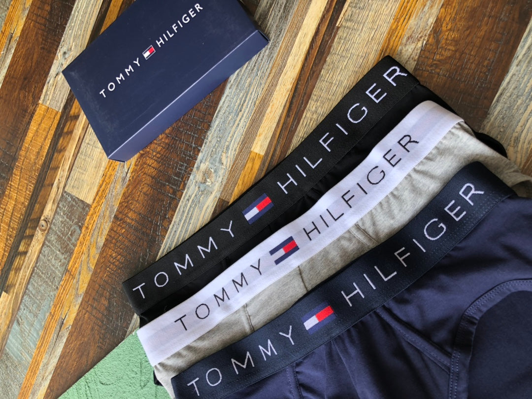 Tommy Hilfiger Flag-Colour Waistband Men's Briefs - 3-Piece Box