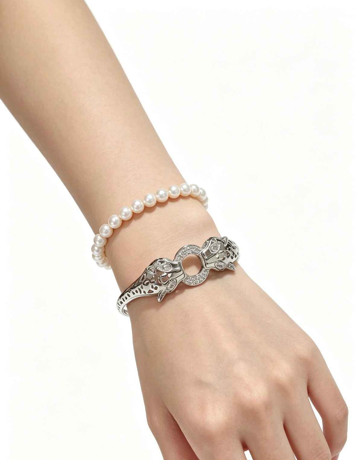 Martin Graham bracelet in polished metal-tone