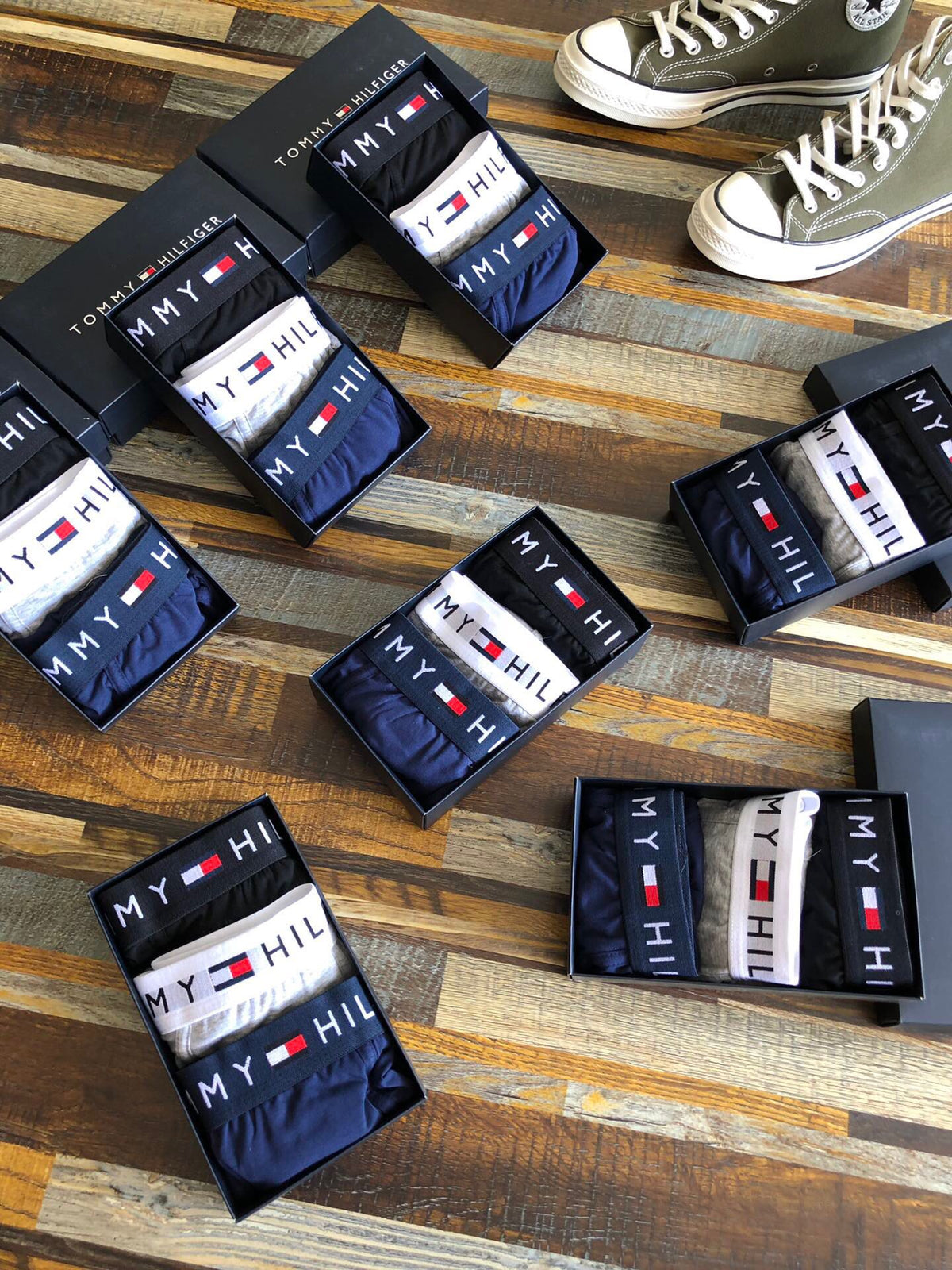 Tommy Hilfiger Combed cotton Broad Contrast Logo Waistbands Men's Boxer Briefs - 3-Piece Box
