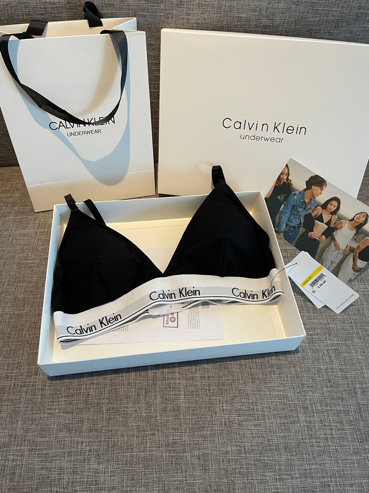 Calvin Klein Black Triangle Bra and Brief Set Women's Bra & Brief Set - 2-Piece Set