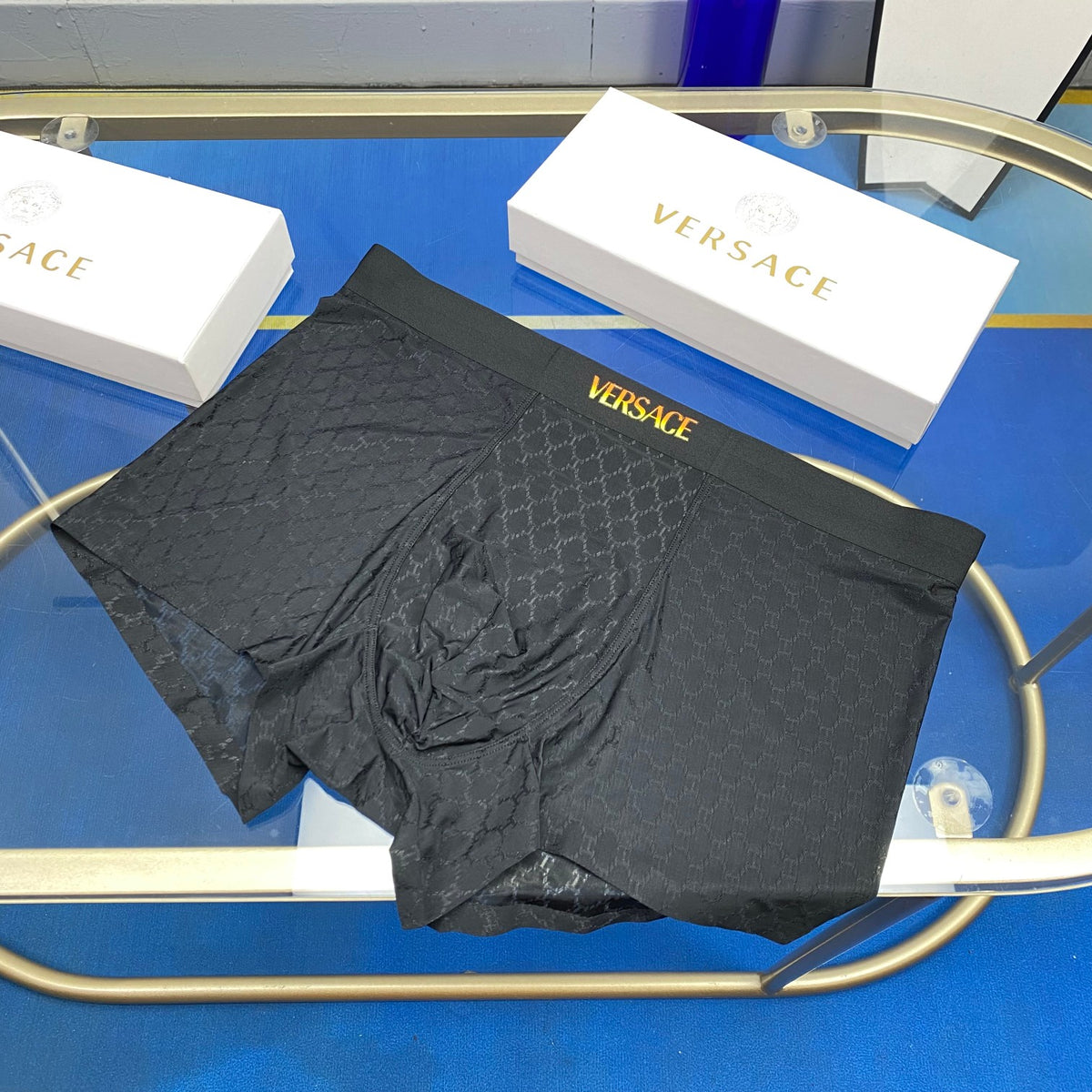 Versace Medallion Motifs Men's Boxer Briefs - 3-Piece Box