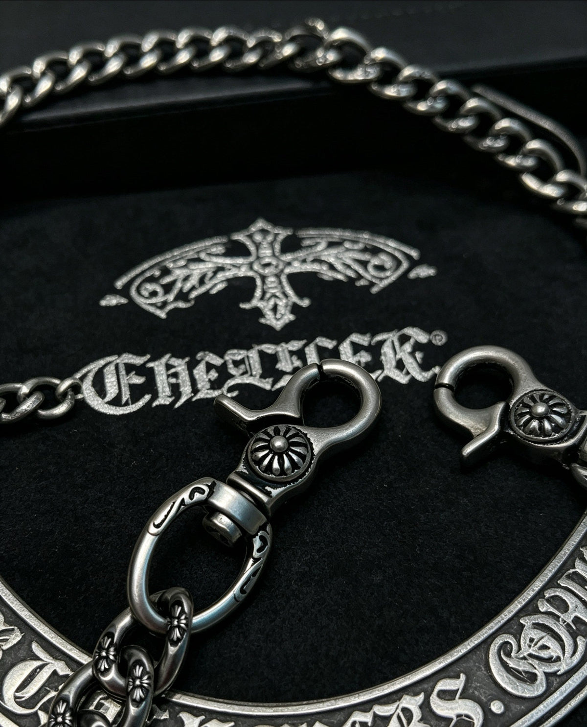 Martin Graham chain accessory in polished metal-tone – styled product view